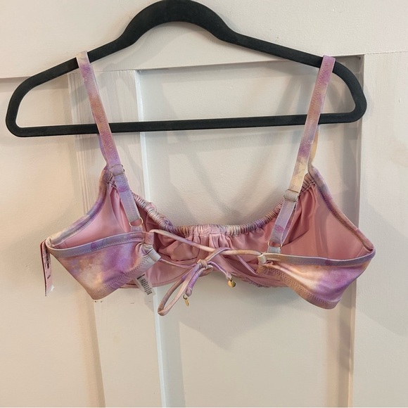Victorias Secret wicked purple tie dye under wire ruched Bikini top - Picture 4 of 6